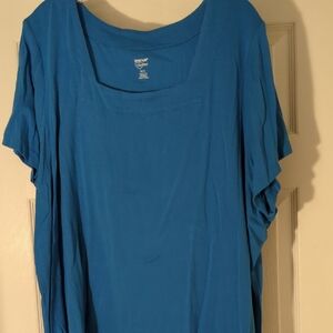 Avenue Vibrant Blue Short Sleeve Top